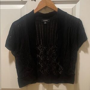Elementz Black Short-Sleeve Cardigan